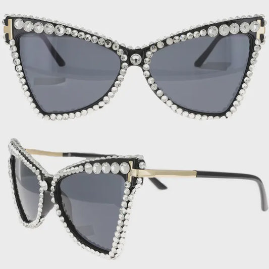 Sparkling Rhinestone Cat Eye Sunglasses