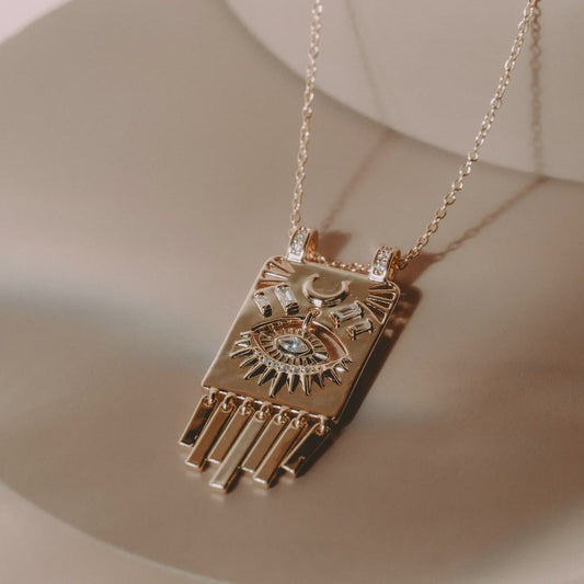 Evil Eye Fringe Necklace