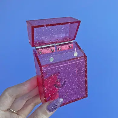 Pink Glitter Valentine's Day Cigarette Box