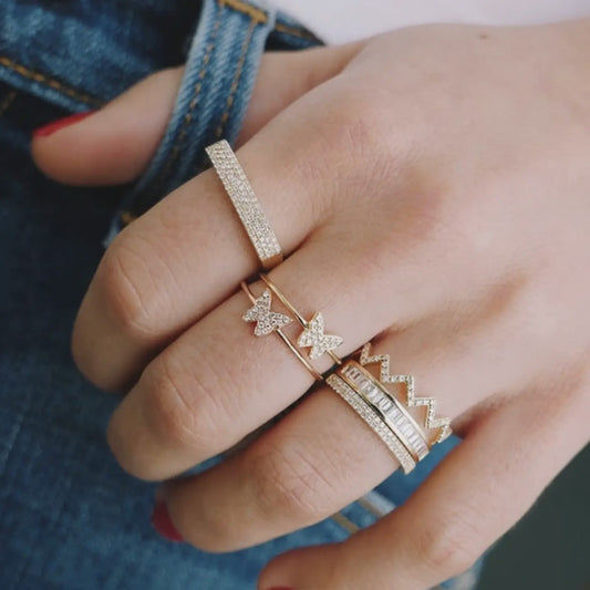 Dahlia Butterfly Ring