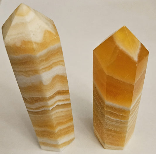 Yellow and White Calcite Tower