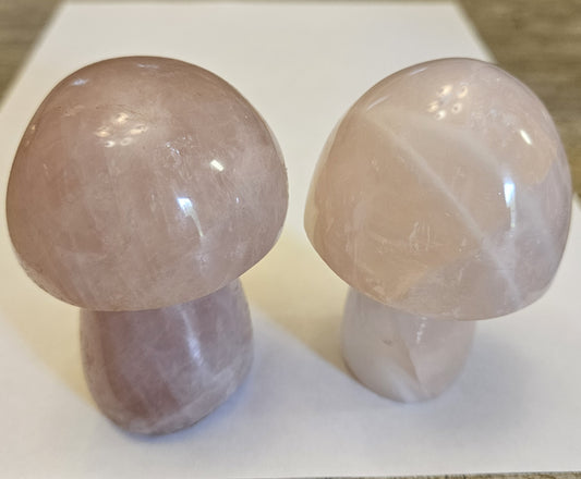 Rose Quartz 3" Mushrooms