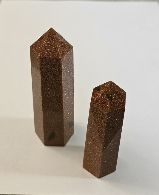 Red Goldstone 3-4" Tower