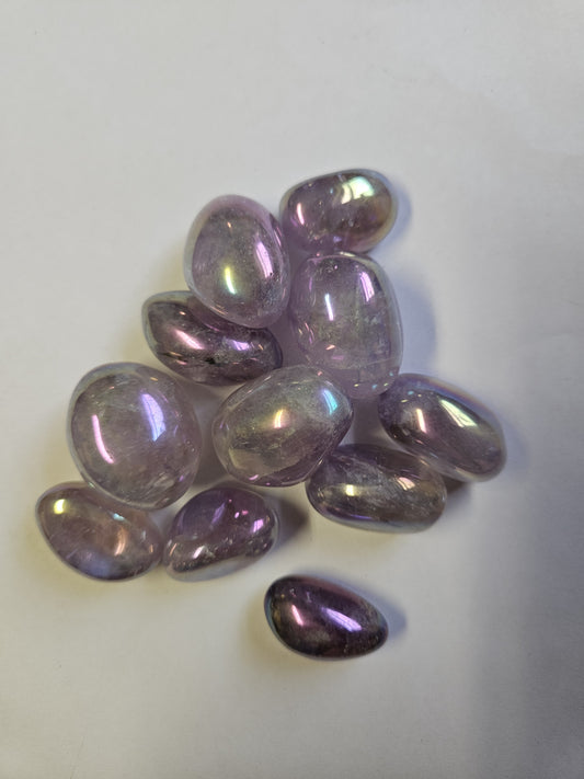 Aura Rainbow Amethyst Tumbled Stone