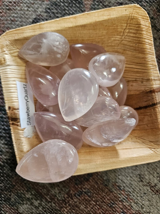 Strawberry Quartz Teardrops