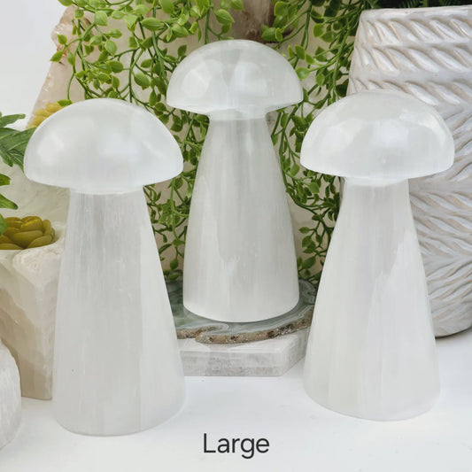 Selenite Crystal Mushroom - Large