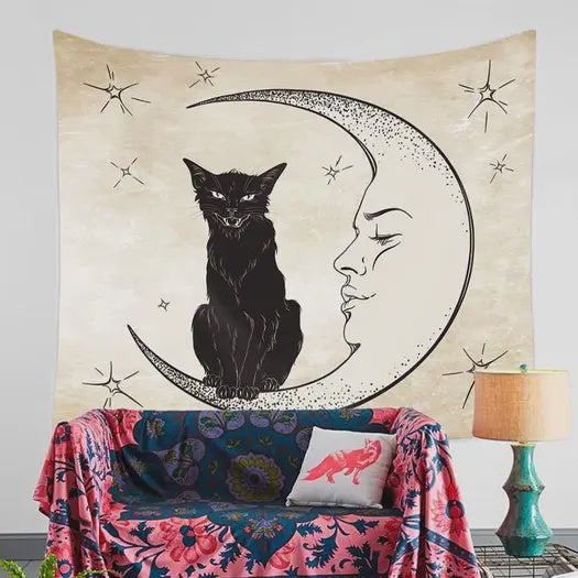 Black Cat Tapestry