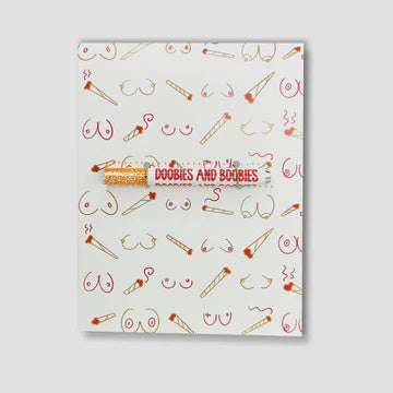 Doobies & Boobies Greeting Card with One-Hitter Pipe