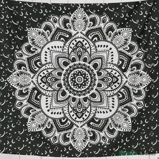 Black Lotus Mandala Tapestry