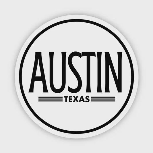 Austin Texas Badge Text Sticker