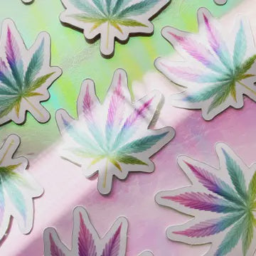 Rainbow Leaf Holographic Filler Sticker