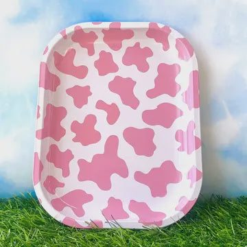 Mini Pink Cow Rolling Tray