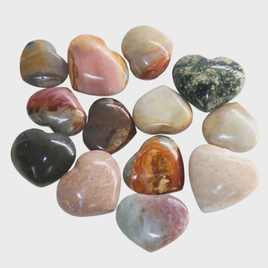 Crystal Heart - Ocean Jasper