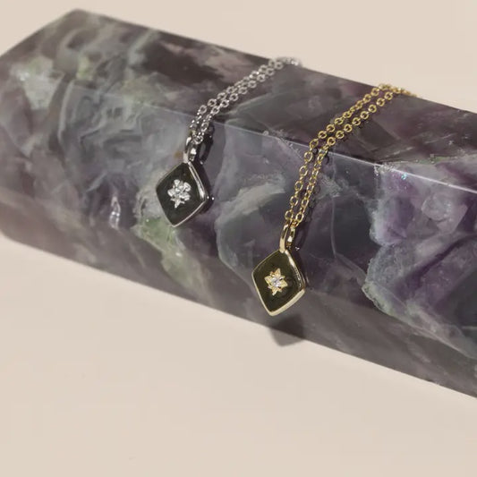 14K Talia Mini Diamond Starburst Pendant Necklace