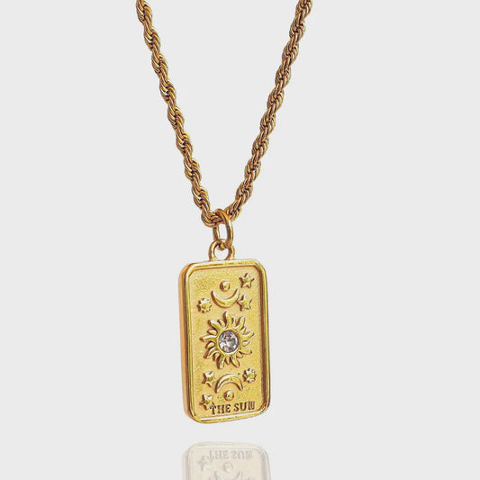 The Sun' Tarot Card Necklace