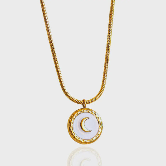 Moon on Snake Chain