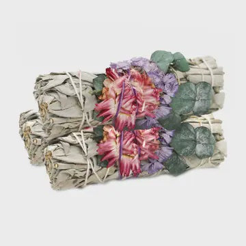 Floral White Sage Smudge Stick (4 in.)