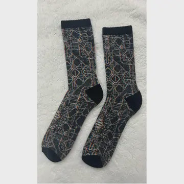 Cameron Gray -  Rainbow Grid - Cushion Socks