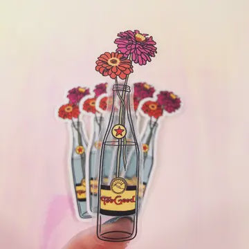 Too Good ZInnia Clear Sticker