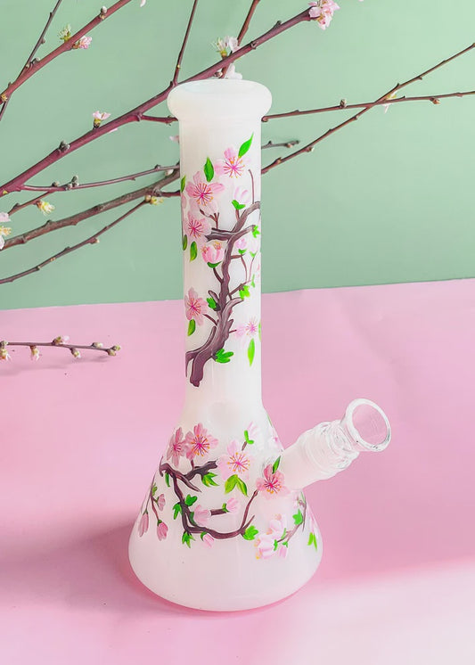 Handpainted Cherry Blossom Bong