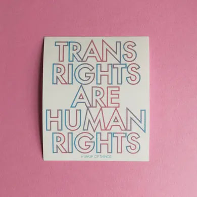 Trans rights sticker