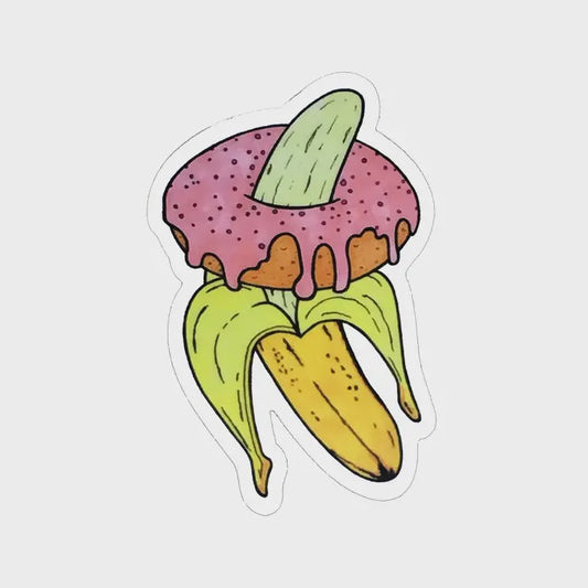 Sticker Banana Donut