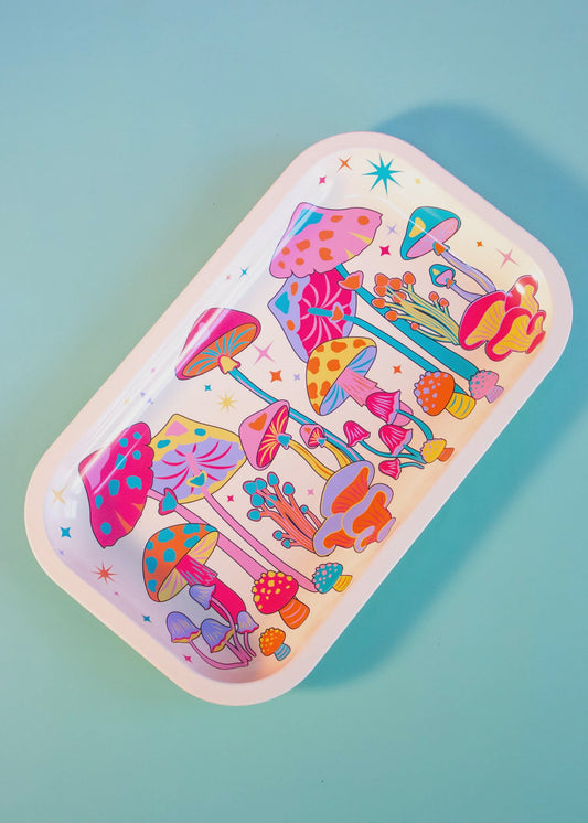 Colorful Mushroom Rolling Tray