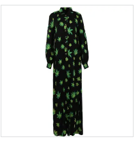 Party Girl Maxi Shirt Dress - Good Times Print / Black