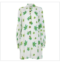 Party Girl Shirt Dress - Good Times Print / White