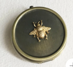 Bronze Pillbox - Bee