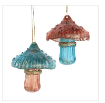 3.6" Desert Rose Mushroom Ornament