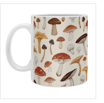 Avenie Mushroom Pattern Coffee Mug
