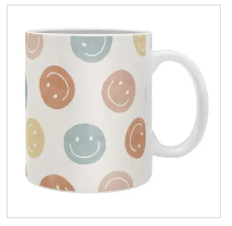 Little Arrow Design Co Smiley Faces Neutrals Coffee Mug