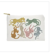 Megan Galante Rainbow Cheetah Pouch