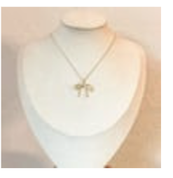 Gold Tied Bow Necklace