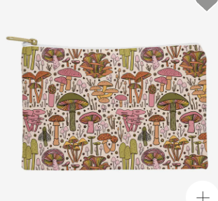Doodle By Meg Vintage Mushroom Print Pouch Large
