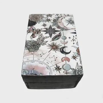 Wooden Storage Box (6 X 4 in.) - Pink Celestial (Black)