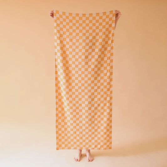 Checker Sand Resistant Beach Towel