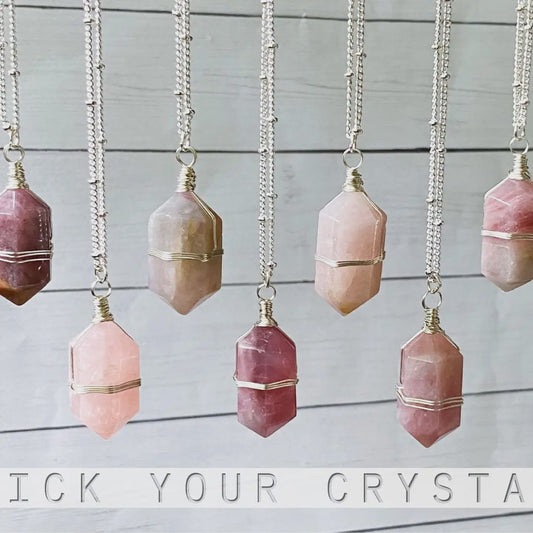 Silver Raw Crystal Necklace