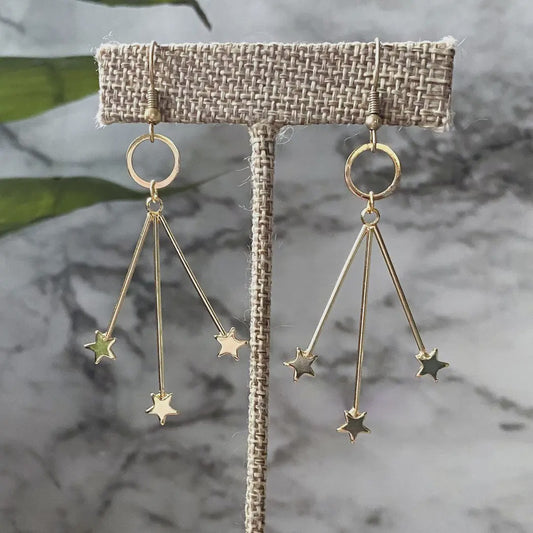 Minimalist Blue Kyanite Raw Crystal Earrings