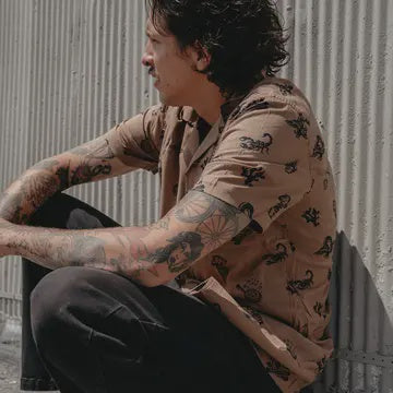 Brain Fried Desert Casual Button Down Shirt Men & Women