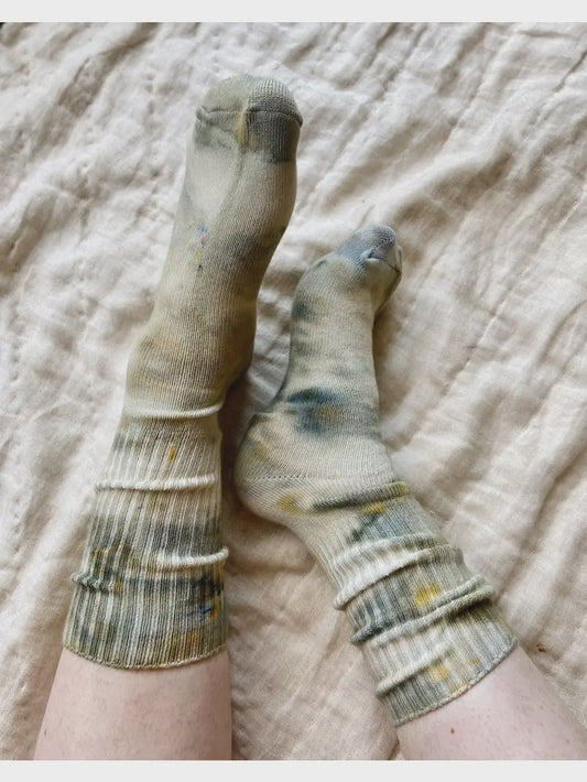 Organic Cotton Socks in Lichen