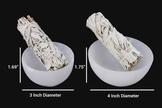 Deep Selenite Smudge Bowl (3 in.)