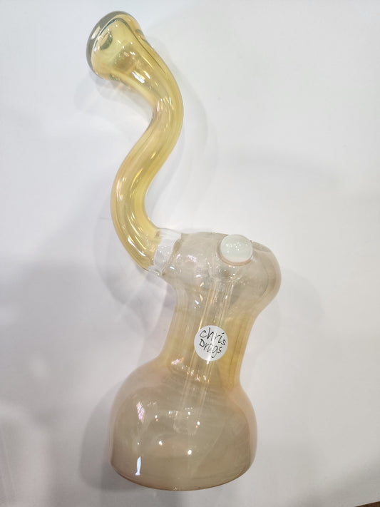 Chris Drags Glass silver fumed standing bubbler