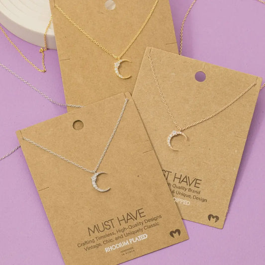Crescent Moon Pendant Necklace