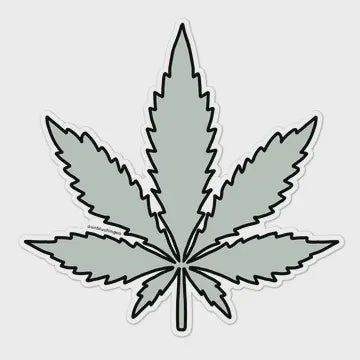 Weed Sticker - Marijuana Leaf Vinyl Sticker