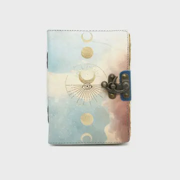 Celestial Gateway Blank Leather Journal