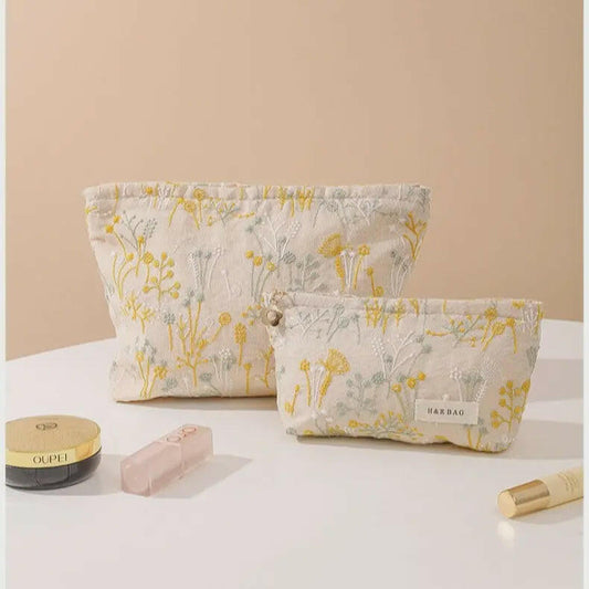 Colorful Embroidery Portable Cosmetic Bag