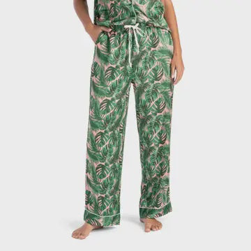 Hello Mello Beauty Sleep Satin Pajama Pants / Aloha Bed