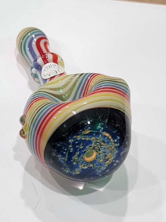 JEM Glass linework spoon with cosmic fume cap